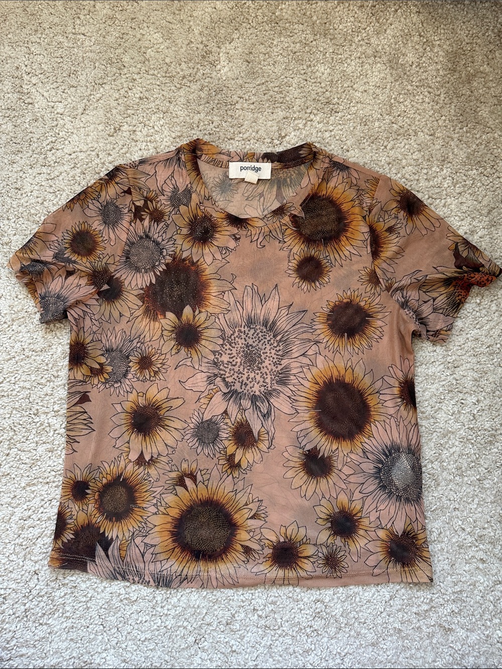 Short sleeve mesh tee